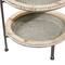 Gray Metal Farmhouse Tiered Server, 20" x 16" x 15"